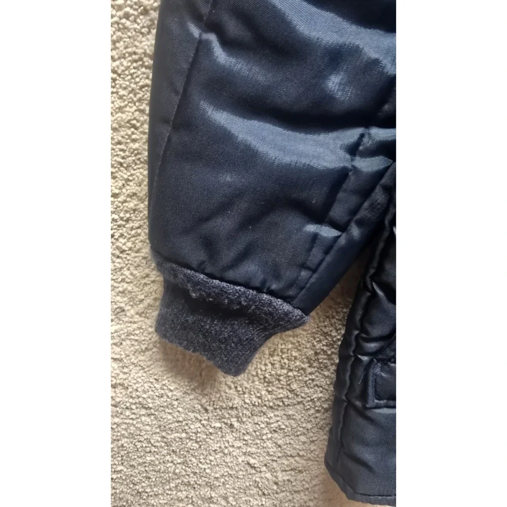 Vintage 70s 80s Holiday Inn Coat Walls Blizzard‎ Pruf Adult L USA Made Dark Blue